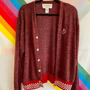 Tuesday Bassen Scorpion Cardigan in Red Size Large